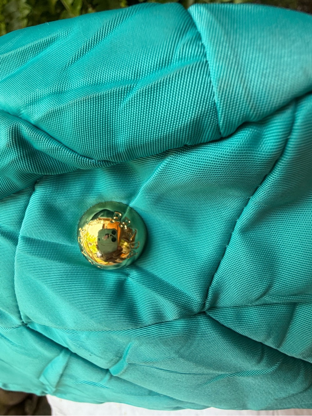 PRADA TURQUOISE QUILTED WITH COA CARD DUSTBAG AND LONG STRAP - Picture 5 of 16